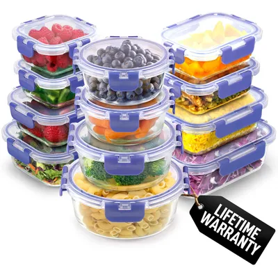 Produktbild von Set von 12 Glasaufbewahrungsbehältern