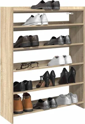 Produktbild von Möbel Schuhregal Sonoma-Eiche 80x25x100 cm Holzwerkstoff - Schuhregale &29837