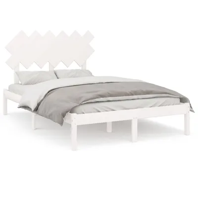 Immagine prodotto di vidaXL Letto in legno massiccio bianco 135x190 cm