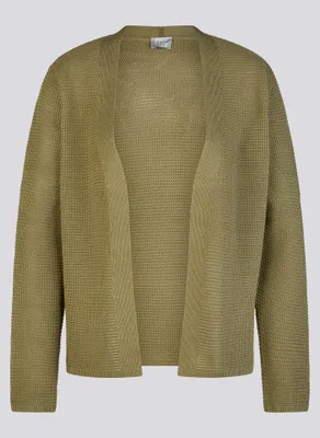 Produktbild von Rabe Strickjacke Grün 38 mit strukturierter Oberfläche und breiter Blende