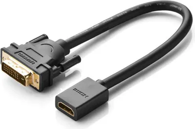 Obrázek produktu pro Ugreen Kabelový adaptér Kabel DVI (samec) - HDMI (samice) 0,15 m černý (20118)