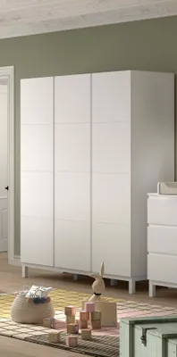 Produktbild von VIPACK - EVA Kleiderschrank 3-trg. (Soft-Close), mit Inneneinteilung, weiß lackiert