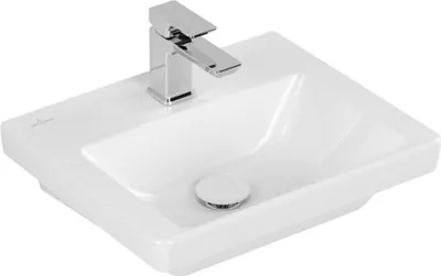 Immagine prodotto di Villeroy & Boch Subway 3.0 lave-mains, 1 trou pour robinet, sans trop-plein, non rectifié, 450x370mm, 4370FLR1, 4370FLR1