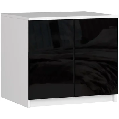Produktbild von Akord Oberteil Für Kleiderschrank Star Weiß-Schwarz Hochglanz 60X51X55 Cm