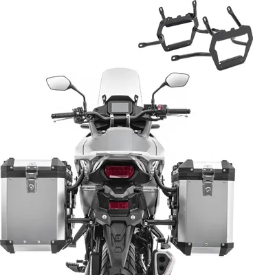 Immagine prodotto di Set di valigie in alluminio 38-48L + portavaligie adatto per Honda Africa Twin CRF