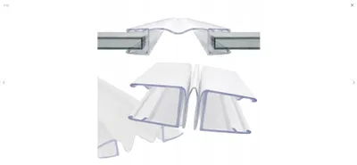 Produktbild von Duschtür Dichtung 200cm | für 5mm, 6mm Glastür Stärken | Transparent | Wasserabweisende Duschdichtung | Streifdichtung | Duschkabinen-Dichtung | für D