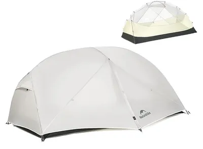 Obrázek produktu pro Stan na turistiku, voděodolný, lehký design, šedý, pro 2 osoby