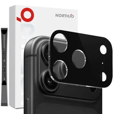 Produktbild von iPhone 18 Pro Max Kamera Objektivschutz - NORTHJO 9H Panzerglas - Schwarz