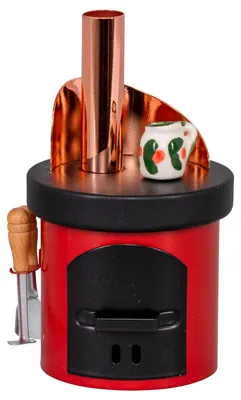 Produktbild von Räucherofen Saico Küchenherd" Metall H 15 cm rot"
