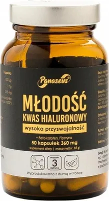 Produktbild von PANASEUS YOUTH HYALURONSÄURE Beta-Carotin Haut 50 Kapseln