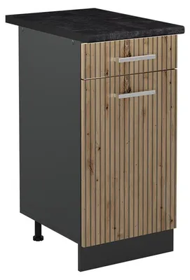 Immagine prodotto di Mobiletto base cucina Vicco R-Line Rovere artigianale/Antracite 40 cm piano di lavoro Antracite, Model 61022