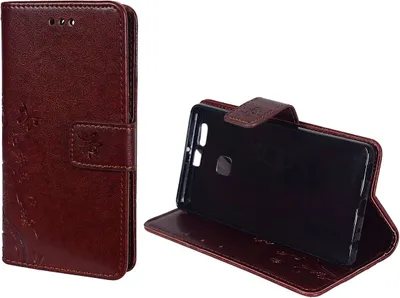 Produktbild von Schutz Hülle Blumen für Handy Huawei P9 Braun