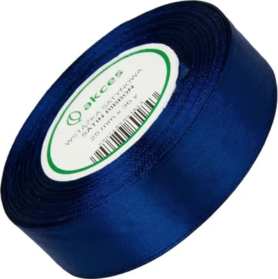 Zdjęcie produktu dla Wstążka satynowa granatowa 25mm - 32mb