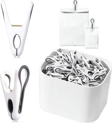 Produktbild von Plastik Wäscheklammern Wäscheklammer aus recycelten Kunststoff - Wäscheklammern ohne Abdruck 100% Farbecht Wäscheklammern,(Grey)
