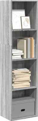 Obrázok produktu pre Maison Exclusive - Knižnica Grey Sonoma 40x30x152 cm Drevený materiál