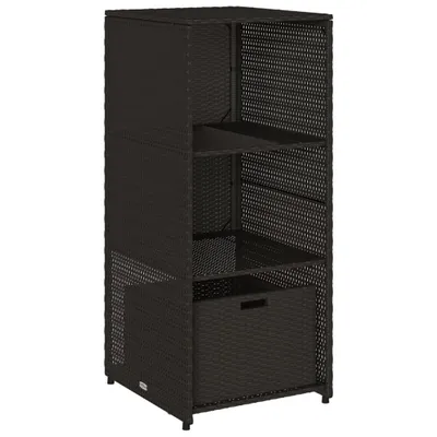 Immagine prodotto di vidaXL Mobile da giardino nero 50x55x115 cm in poly rattan