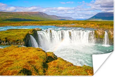 Produktbild von MuchoWow® Poster Wasserfall - Wasser - Natur 180x120 cm - Fotoplakat