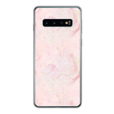 Produktbild von MuchoWow® Handyhülle Schutzhülle Hülle für Samsung Galaxy S10 Marmor - Rosa - Glitter - Gold - Muster Silikon Softcase Handy Hülle - Handytasche