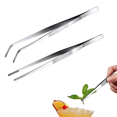 Produktbild von 2 lange Küchenzangen aus Edelstahl (20 cm)