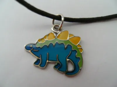 Produktbild von Stimmungskette Stegosaurus, Dinosaurier Kette Anhänger Modeschmuck Ketten Geschenke Schmuck