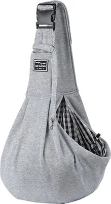 Produktbild von Tragetücher Hunde Kleine Hunde Katze Sling Pet Tragetuch Single Schulter Pet Bag für Reisen Hundetragebeutel mit Schnallegrau