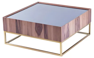 Zdjęcie produktu dla Elegancki drewniany stolik kawowy w beżowym kolorze o nowoczesnym designie