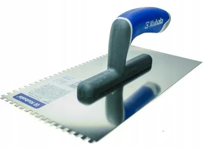 Zdjęcie produktu dla Levior Wygładzacz ze stali nierdzewnej 130x270mm ząb 4x4, podwójna prowadnica. uchwyt płaski G-24 261