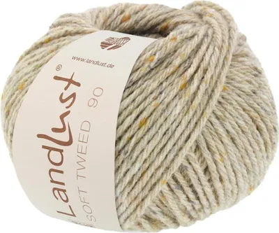 Produktbild von Lana Grossa Landlust Soft Tweed 90 klassisch verzwirntes Tweedgarn aus Schurwolle mit mehrfarbigen Noppen 90 m Farbe 002 - Beige meliert