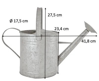 Produktbild von Altzink Gießkanne mit 3,5 Liter aus Galvanisch verzinktem Kohlenstoffstahl