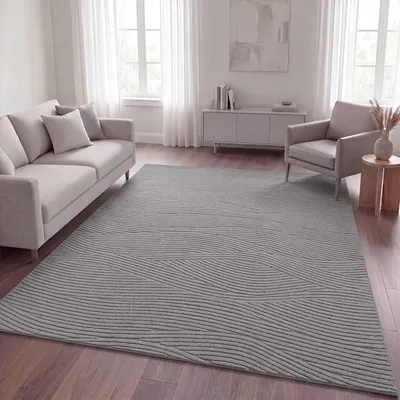 Produktbild von TT Home Wohnzimmer Teppich Schlafzimmer Hochflor Waschbar Skandinavisches Design Geometrisch Abstrakt Boho Stil Einfarbig 3D Größe 200x280 cm