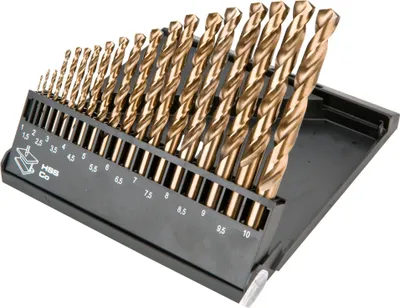 Zdjęcie produktu dla GRAPHITE Wiertła do metalu HSS-Co 1.0-10.0 mm, zestaw 19 szt.