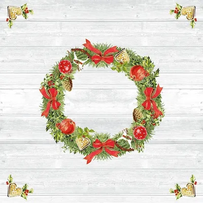 Produktbild von Airlaid Tischdecke Advent, 80 x 80 cm, 20 Stück - Mank - Mitteldecke Weihnachten Adventskranz