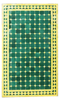 Obrázek produktu pro Marocká mozaiková dlaždice Marrákeš, zelená/žlutá, 100 x 60 cm