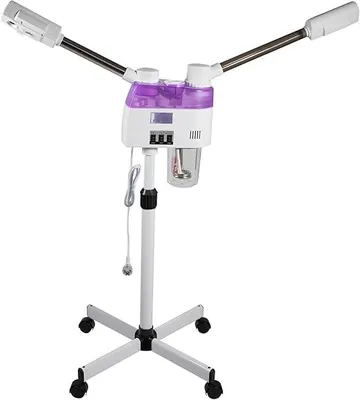 Produktbild von Gesichtsdampfer Bedampfer Ozon Verdampfer Gesichtssauna Doppelrohr Heiß- und Kältespray Gesicht Porenreiniger Facial Steamer 800W Dampfreiniger, Mitesser entfernen, Hautalterung ermäßigen