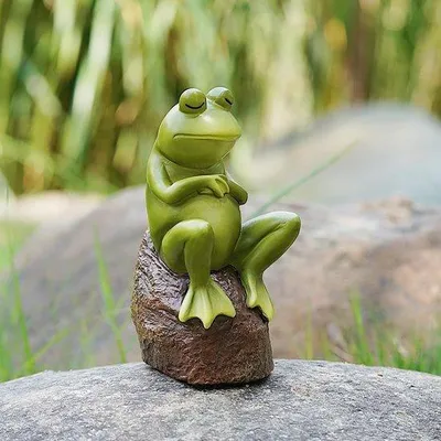 Immagine prodotto di Statuetta di un alce in poliresina verde - Pezzo unico - 30 cm - Decorazione da giardino