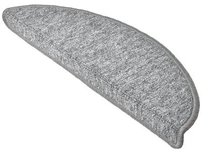 Image de Tapis d'escalier Beautissu ProStair, 55 x 15 cm, 15 pièces, gris clair, semi-circulaires