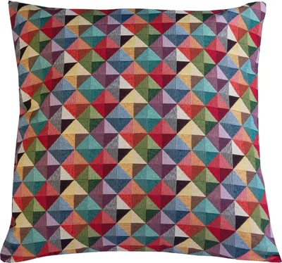 Produktbild von Kissenhülle - 48 x 48 cm - Mehrfarbig - mit Reißverschluss - Dreiecksmuster