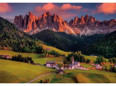 Image de Puzzle village de val di funes : dolomites montagne 1000 pieces - collection paysage d'italie - clementoni - 39743