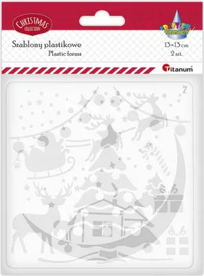 Obrázok produktu pre Vianočné plastové šablóny Vianoce 13x13cm Titanum
