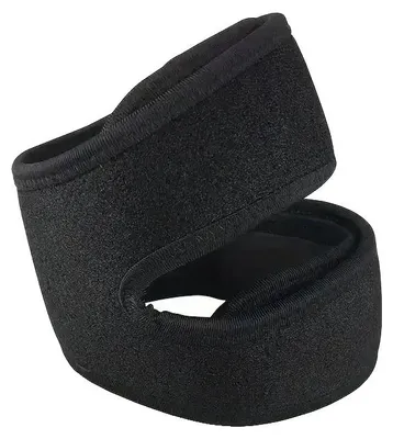 Image de Genouillères, ajustement réglable, protection par bandage, noir