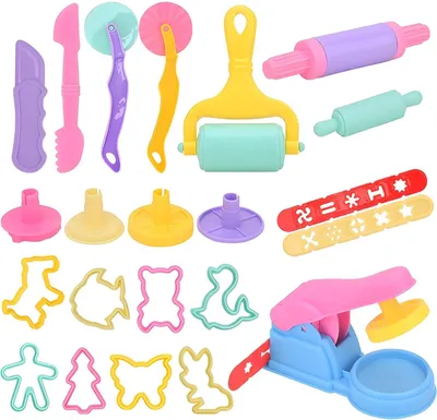 Produktbild von Formen für Modelliermasse, Modelliermasse, 22 Zubehörteile für Spielzeugknete, Modellierwerkzeuge, Geschenke für Kinder im Alter von 2 bis 10 Jahren