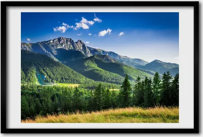 Produktbild von Bild 60x40 MDF-Rahmen, Wandkunst Der Hügel in dem Tatra