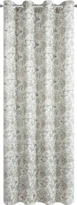 Image de EUROFIRANY | Rideau - Rideau décoratif - 140 x 250 cm - blanc - à œillets - avec cordons - Rideau - Store - à fleurs Boho
