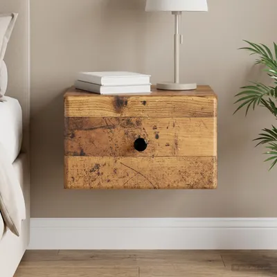 Productafbeelding van vidaXL Wandgemonteerde nachtkastje, gerecycled hout, 34,5 x 33 x 20 cm