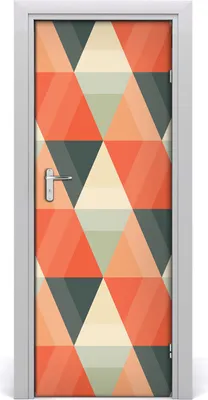 Produktbild von Tulup Türaufkleber 75x205 cm Dekorative Aufkleber Selbstklebend Wasserdichte Tapete Abnehmbar Schlafzimmer Wohnzimmer Wohnkultur - geometrischer Hintergrund