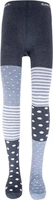 Produktbild von EWERS Mädchen Girls Strumpfhose FLIPSIDE PUNKTE/RINGEL navy melange # 901142 Gr.110/116