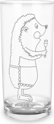 Produktbild von Mr. & Mrs. Panda Glas Igel Wein 200 ml - Transparent - Geschenk, Spruch, Wasserglas, Rotwein, Cocktailglas, Lustige Sprüche, Weinglas, Weinliebhaber, Glasbecher, Tumbler
