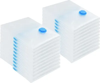 Zdjęcie produktu dla vidaXL Woreczki do przechowywania 20 szt. przezroczyste i niebieskie 70 x 50 cm