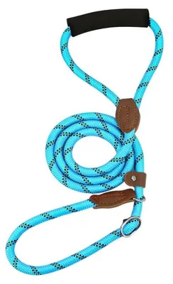 Obrázok produktu pre Modrý, nastaviteľný obojok na vodítko pre psa, dĺžka 130 cm, veľkosť M