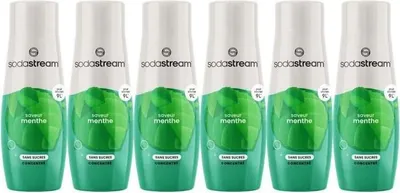 Zdjęcie produktu dla Koncentraty SODASTREAM - 6-pak koncentratów miętowych bez cukru - Do 54 litrów napojów - 440 ml